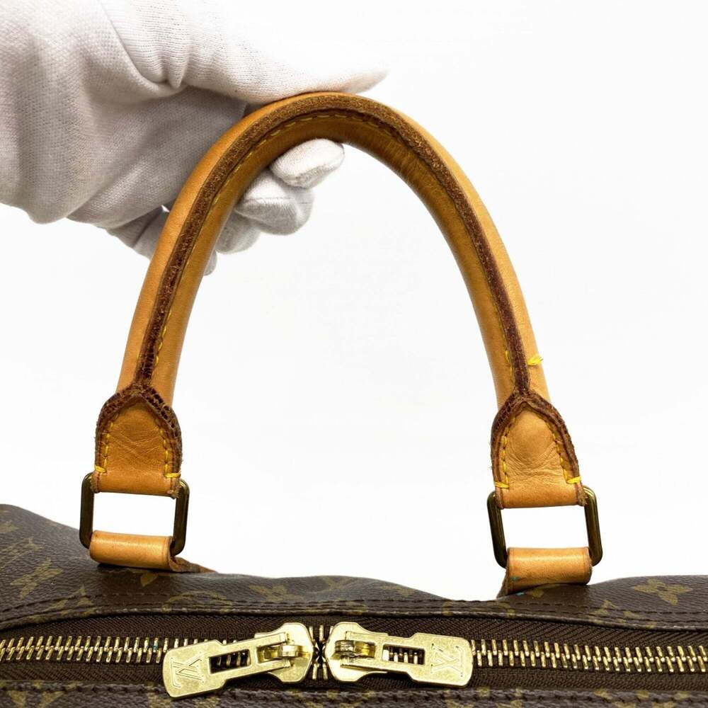 LOUIS VUITTON Brown Monogram Keepall 55 Boston Bag - Picture 9 of 14